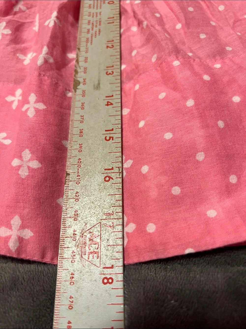 Anthropologie Pink 💯 CottonBalloon-Sleeve Peasant Top White Floral Dots.  Size S